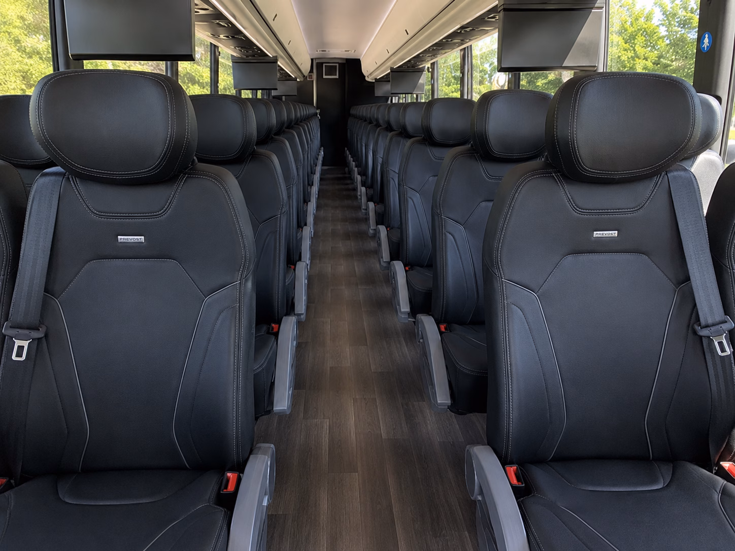 gaithersburg charter bus rental interior